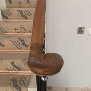 Residential Walnut handrail - Before